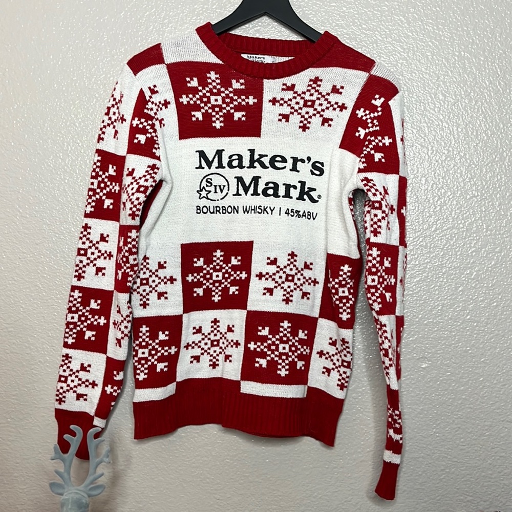 Maker's Mark size small Ugly Christmas Sweater